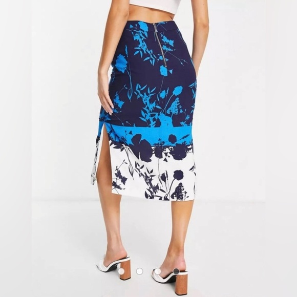 Ted Baker NWT Selaah Bluebell Side Slit Midi Skirt - Ted Baker Size 1 (US 2) - Picture 2 of 13